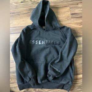 Essentials Black Sweatshirt Minimalist Pullover